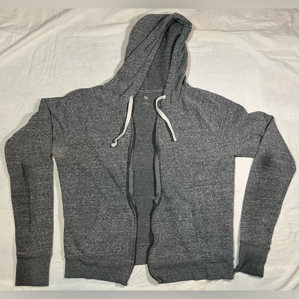 SO Men's Dark Heather Gray Zip-Up Hoodie